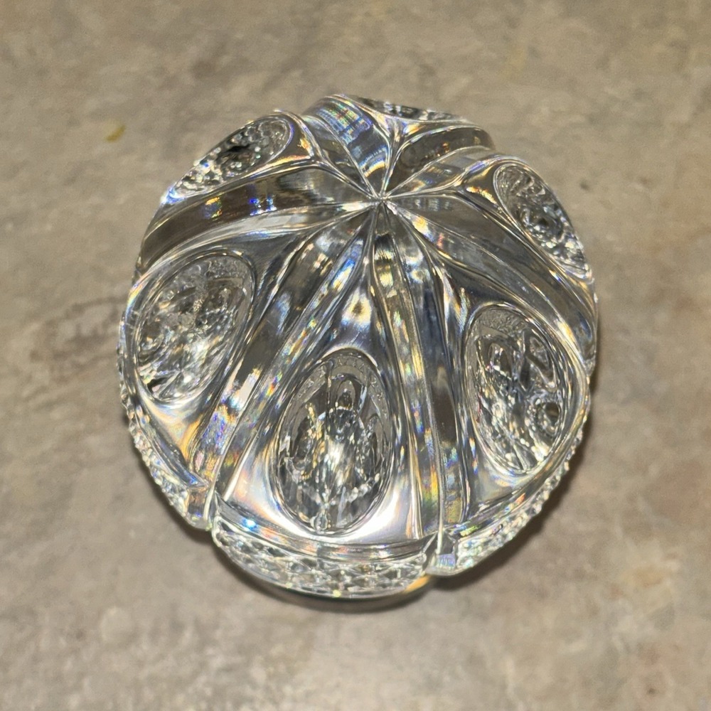 Vintage Waterford Crystal Annual Egg 1997 8th Edition On Silver Plated Stand - Picture 7 of 16